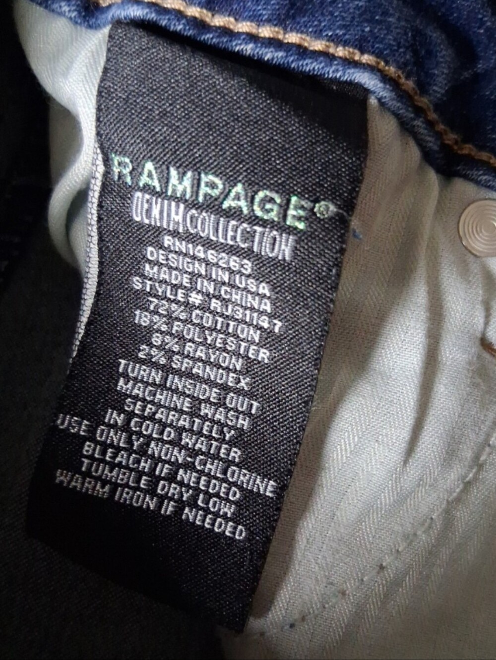 NWOT Rampage Mix Rise jeans - Picture 3 of 12